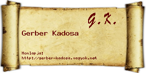 Gerber Kadosa névjegykártya